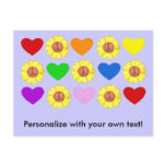 Personalize Rainbow Peace Post Card postcards