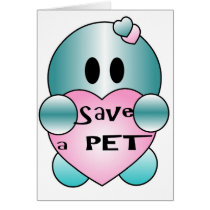 Personalize SACE A PET Cute Character cards