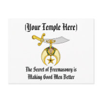 PERSONALIZE SHRINERS' EMBLEM postcards by MASONICandFRATERNAL PERSONALIZE SHRINERS' EMBLEM postcards
