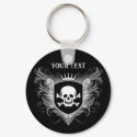 Personalize Skull Crest [dark] keychains