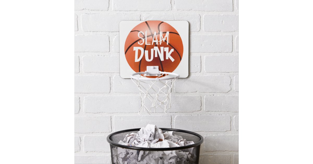 Personalize SLAM DUNK Mini Basketball Hoop Zazzle
