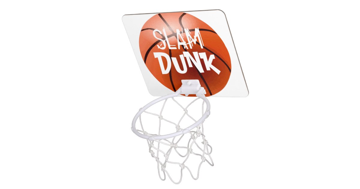 Personalize SLAM DUNK Mini Basketball Hoop Zazzle