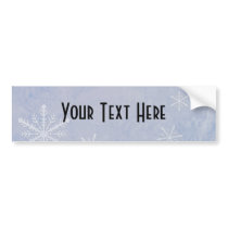 PERSONALIZE Snowflake Paper 3 - Original Blue Bumper Stickers