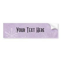 PERSONALIZE Snowflake Paper 3 - Purple Bumper Sticker