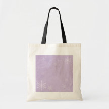 PERSONALIZE Snowflake Paper 3 - Purple Canvas Bag