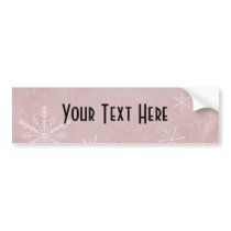 PERSONALIZE Snowflake Paper 3 - Red Bumper Sticker