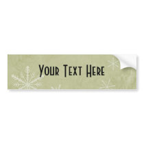 PERSONALIZE Snowflake Paper 3 - Yellow Bumper Stickers