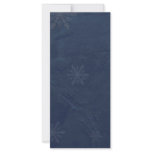 PERSONALIZE - Snowflakes 4 - Original Dark Blue Customized Rack Card