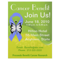 Personalize Stomach Cancer Fundraising Benefit Flyers