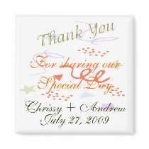 Personalize Thank You Wedding Favo... - Customized magnets by dizzypixels Personalize Thank You Wedding Favo... - Customized magnets