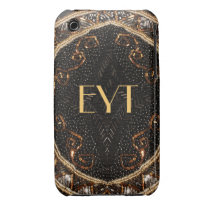 Personalize this Vintage Beaded Purse design Iphone 3 Cases