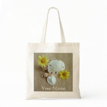 Personalize Tote Bag with Beach and Seashells