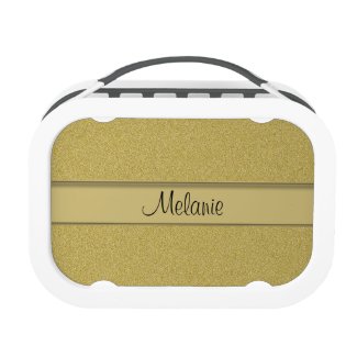 Personalize Trendy Gold Glitter