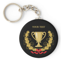 Personalize Trophy Cup [dark] Key Chains