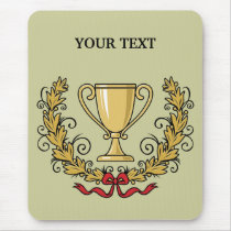 Personalize Trophy Cup mousepads by PrideGiftShop Personalize Trophy Cup mousepads