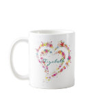 PERSONALIZE Valentine's Day Beautiful Hearts and F mugs