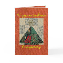 Personalize Vintage Collage Christmas Card by dizzypixels Personalize Vintage Collage Christmas Card