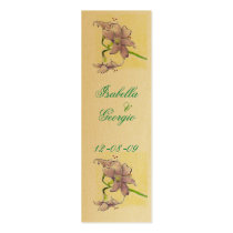 Personalize Wedding Favor Purple Flowers Bookmark business cards by dizzypixels Personalize Wedding Favor Purple Flowers Bookmark business cards