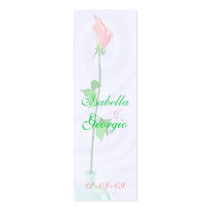 Personalize Wedding Favor Roses Bookmark business cards