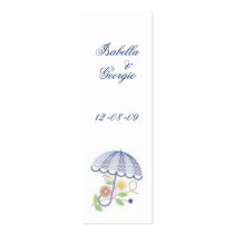 Personalize Wedding Favor Umbrella Bookmark business cards