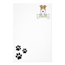 Personalize Wire Fox Terrier Custom Stationery