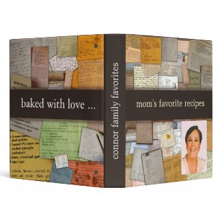 Personalize with mom's photo recipe binder binder