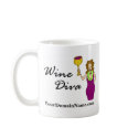 Personalize with your web site url Wine Diva mugs by Victoreeah Personalize with your web site url Wine Diva mugs