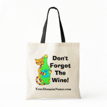 Personalize with your web site url Winey Cat bags