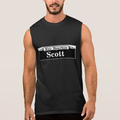  Personalize  Your Own Bourbon Street Sign Sleeveless Shirts