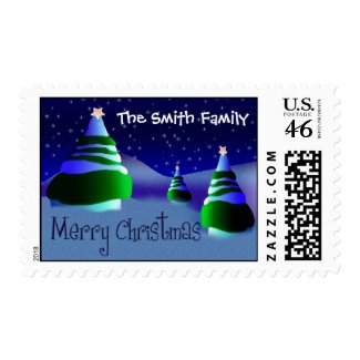 Personalize your own Christmas postage stamp