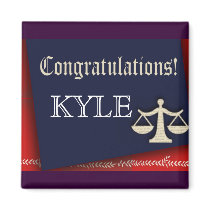 Personalize your own law school graduate design refrigerator magnet