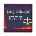 Personalize your own law school graduate design magnets