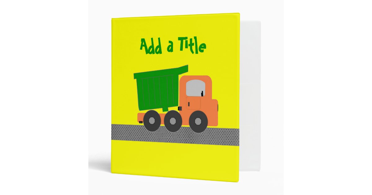 Personalize your Truck Binder Zazzle