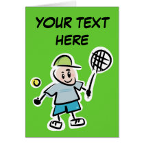 Personalize Yourself Tennis Card cards