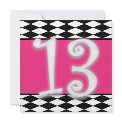 Personalized 13th Birthday Invitation (10-pack)