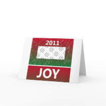 Personalized 2011 Christmas Photo Snow Joy Card
