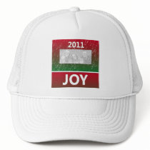 Personalized 2011 Christmas Photo Snow Joy Trucker Hat