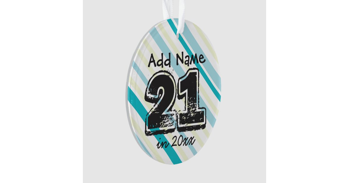 Personalized 21st Birthday Ornament Zazzle