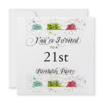 Personalized 21st Birthday Party Invitations