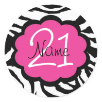 Personalized 21st Birthday Sticker
