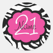 Personalized 21st Birthday Sticker