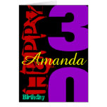 Personalized 30th Birthday POP Greeting Card