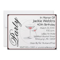 Personalized 40th Birthday Party Invitation