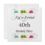 Personalized 40th Birthday Party Invitations
