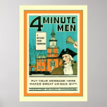 Personalized 4 Minute Men ~ Vintage World War 1 posters
