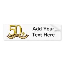 Personalized 50th Anniversary Gift Bumper Sticker