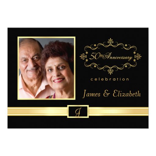Personalized 50th Anniversary Party Invitations