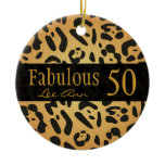 Personalized 50th Birthday Animal Print Ornament