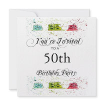 Personalized 50th Birthday Party Invitations
