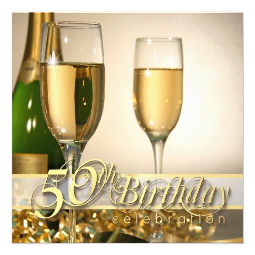 Personalized 50th Birthday Party Invitations